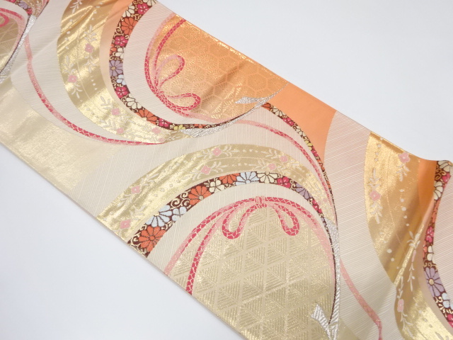 JAPANESE FUKURO OBI / WOVEN FLOWER